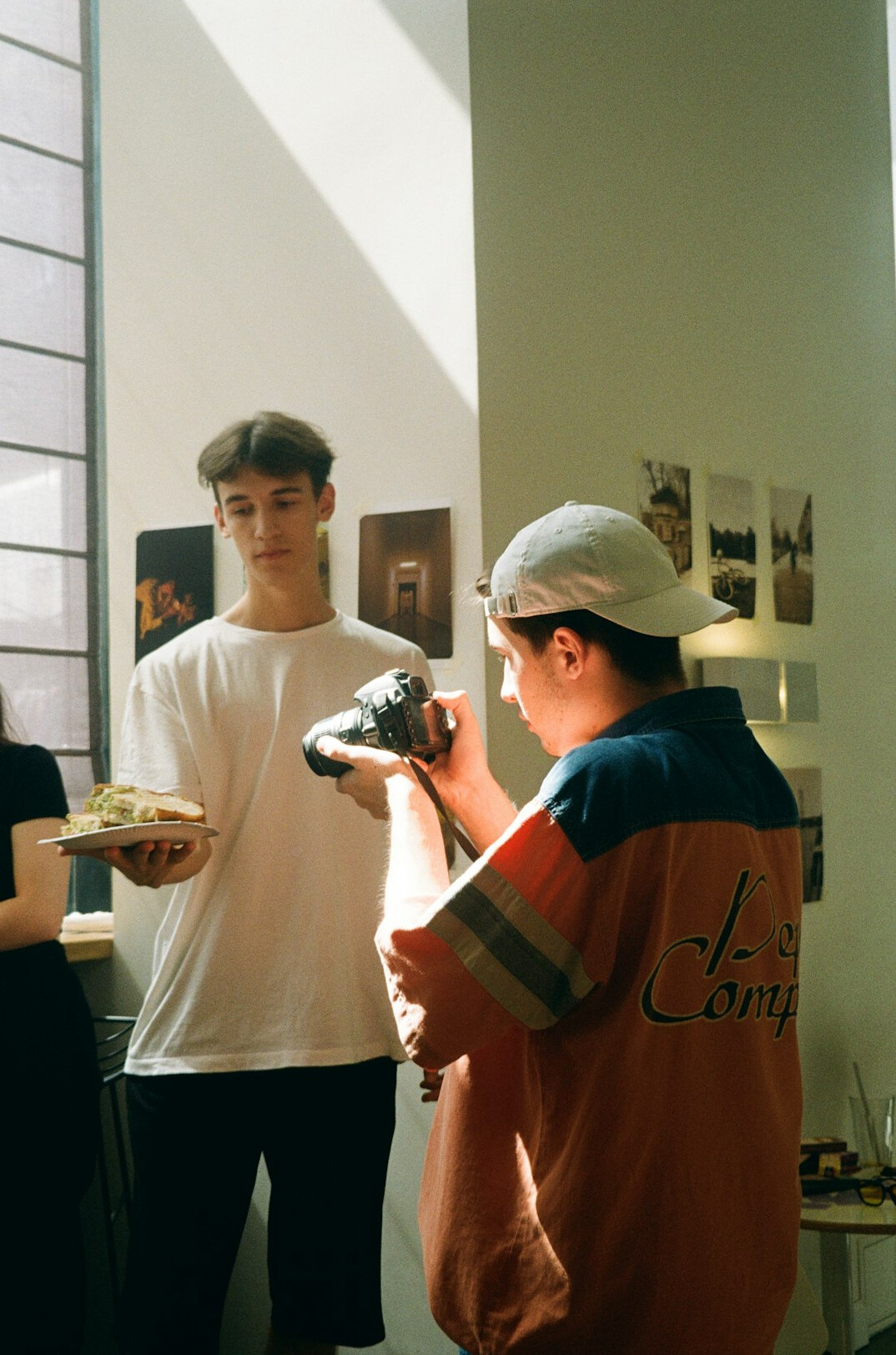 Group of photographers reviewing photos together